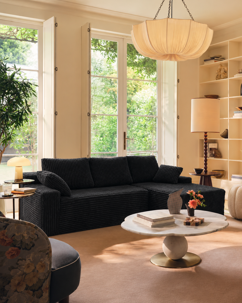 How to pair an accent chair with an L-shaped couch