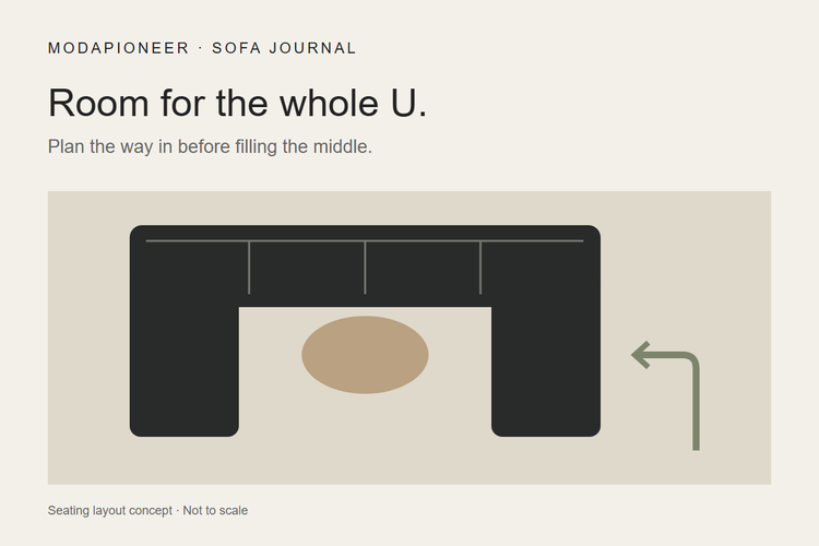 How to Plan a Room Around an Oversized U-Shaped Sectional