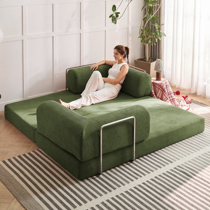 Green folding sofa bed, product image 07