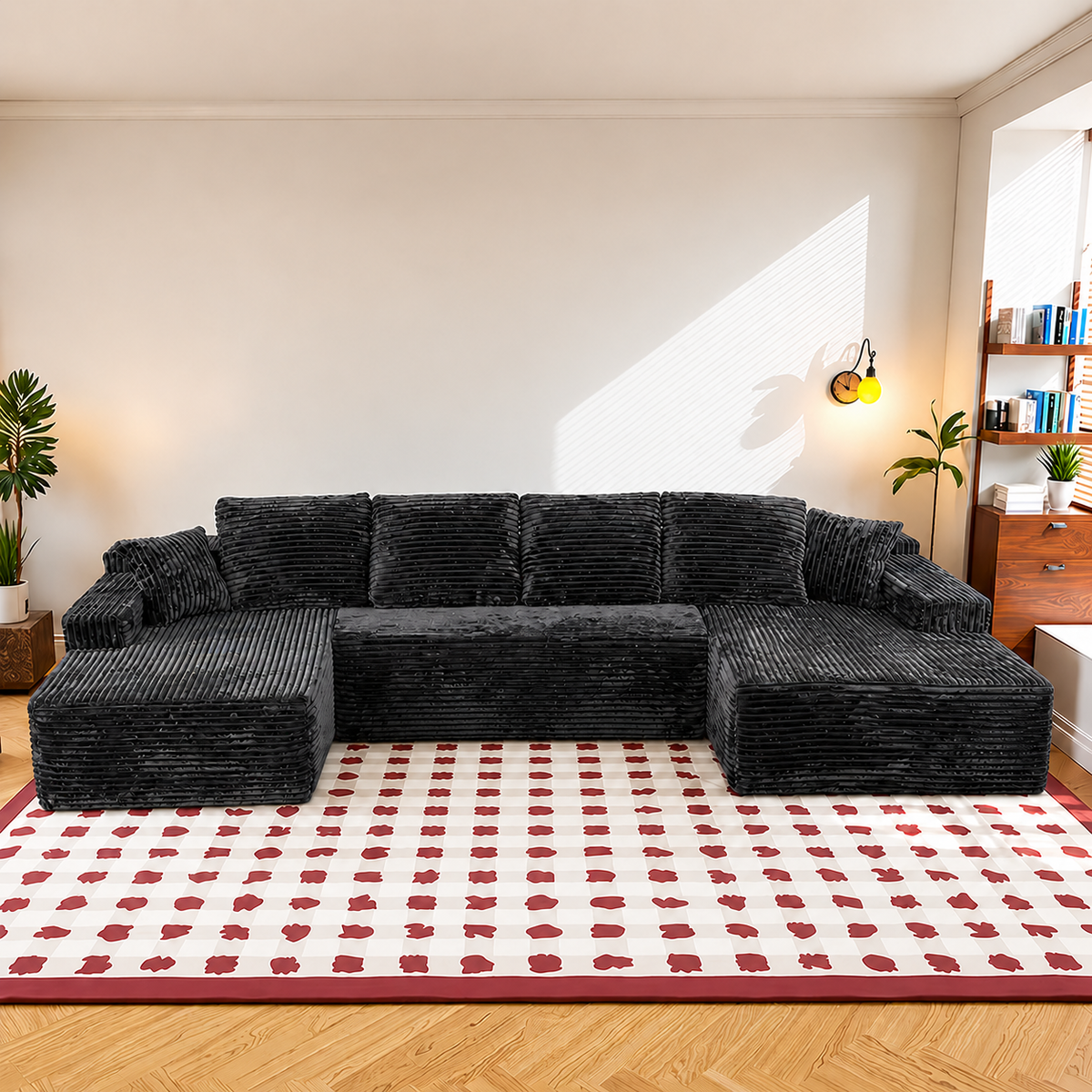 131-inch Grey U-shaped sectional variant main image 01