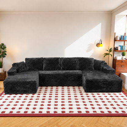 131-inch Grey U-shaped sectional variant main image 01